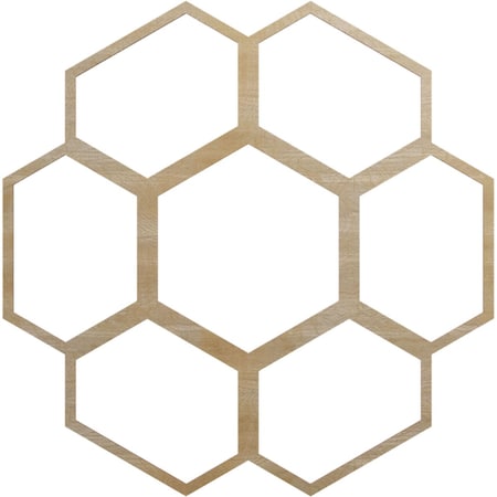 Ekena Millwork Florin Wood Fretwork Pierced Ceiling Medallion, Hickory, 38"OD x 13 3/8"ID x 3/8"T CMWP38X38X0375FOHI